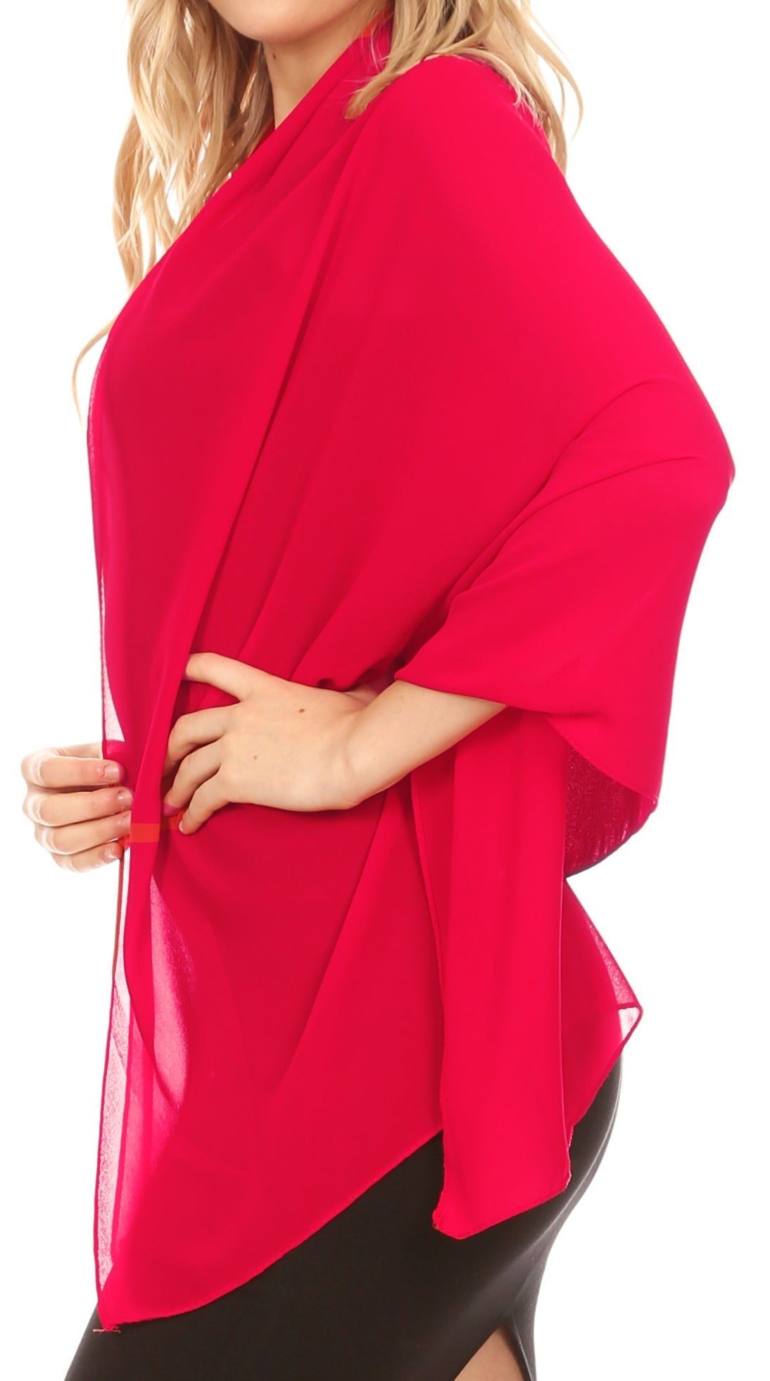 Sakkas Jona Women Soft Sheer Chiffon Bridal Wedding Evening Scarf Shawl Wrap Stole - Concordia Style Boutique