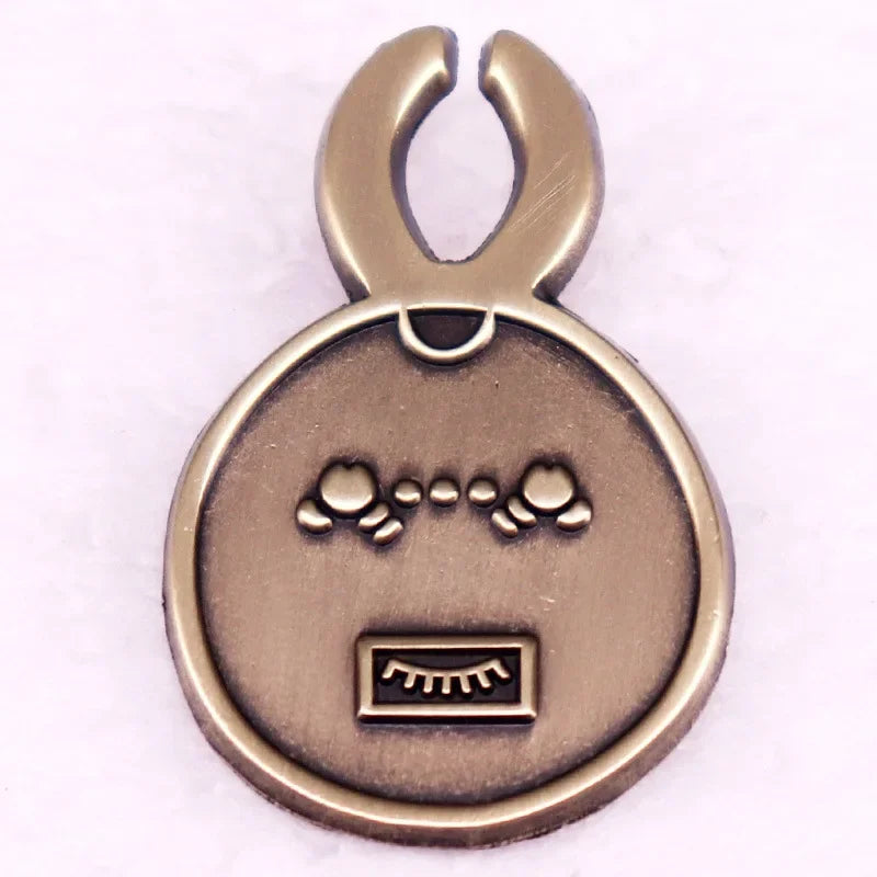 Vintage Rune Metal Brooch Enamel Pin Badge Gift