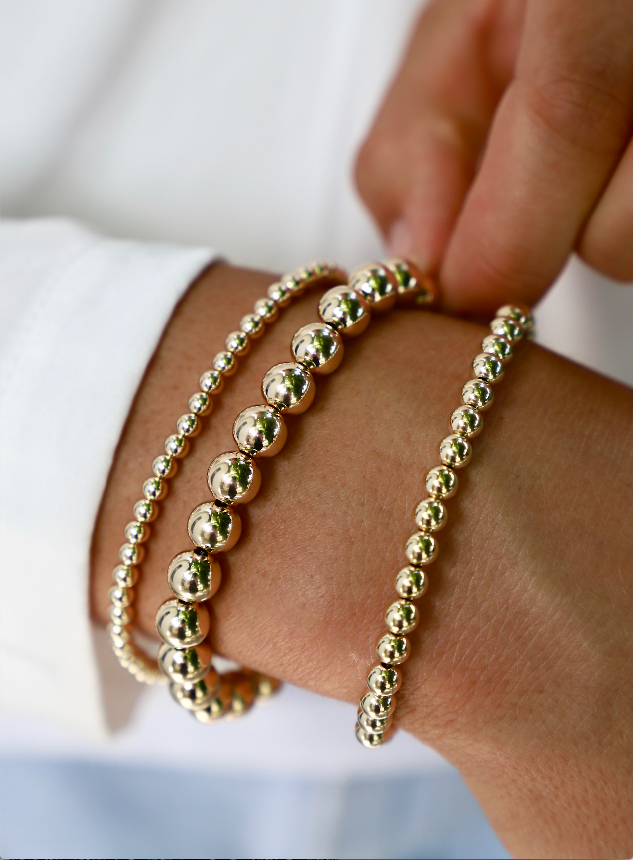 GOLD FILLED BEADED BRACELETS - Concordia Style Boutique
