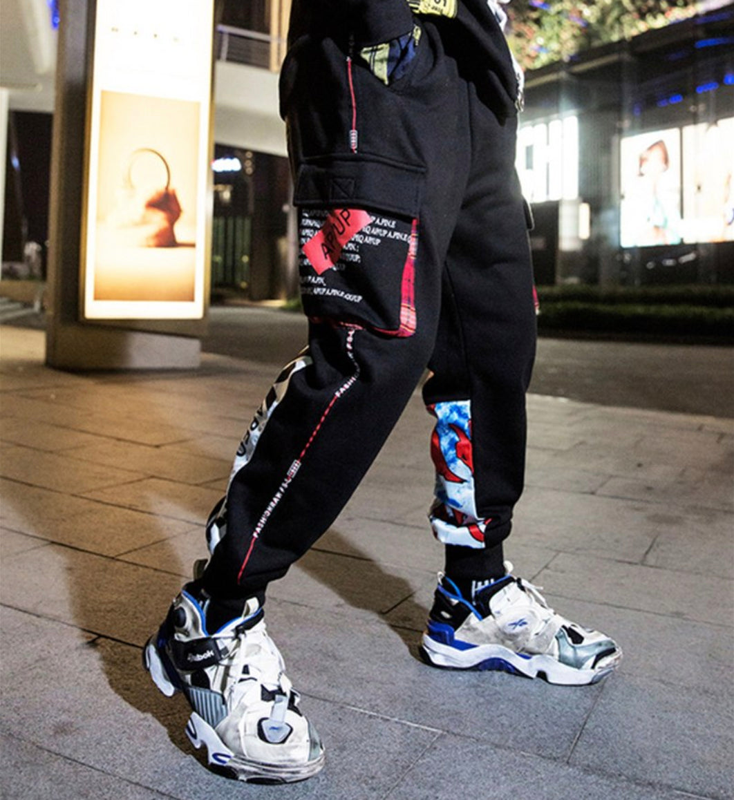 APE2883 Waves Artwork Joggers - Concordia Style Boutique