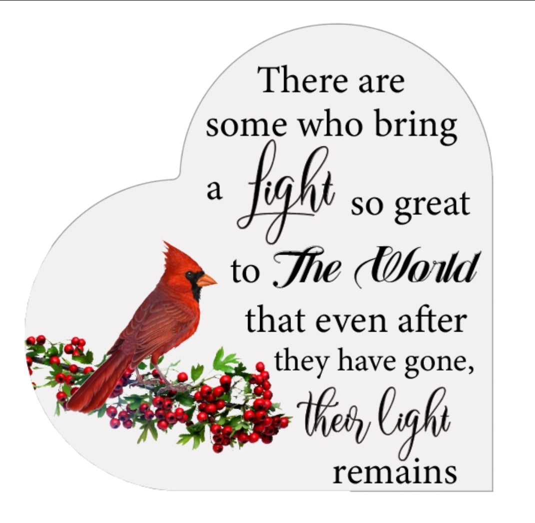 Acrylic Memorial Heart - Bring The Light - Concordia Style Boutique