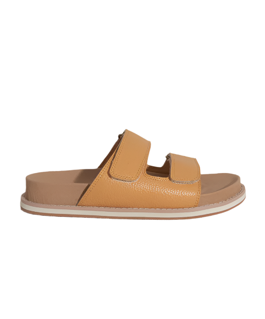 OASIS SOCIETY Sienna Cognac - Double Strap Slide Sandals