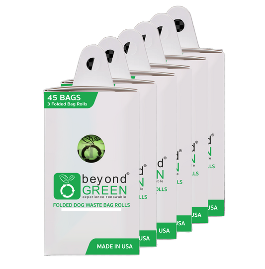 6-Pack of Compact Dog Poop Bags – Eco-Friendly, Leak-Proof (45 Bags per Pack)