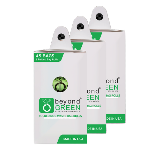 3-Pack of 45 Dog Poop Bags – Leak-Proof, Durable, Plant-Based Materials, Eco-Friendly Disposal Bags