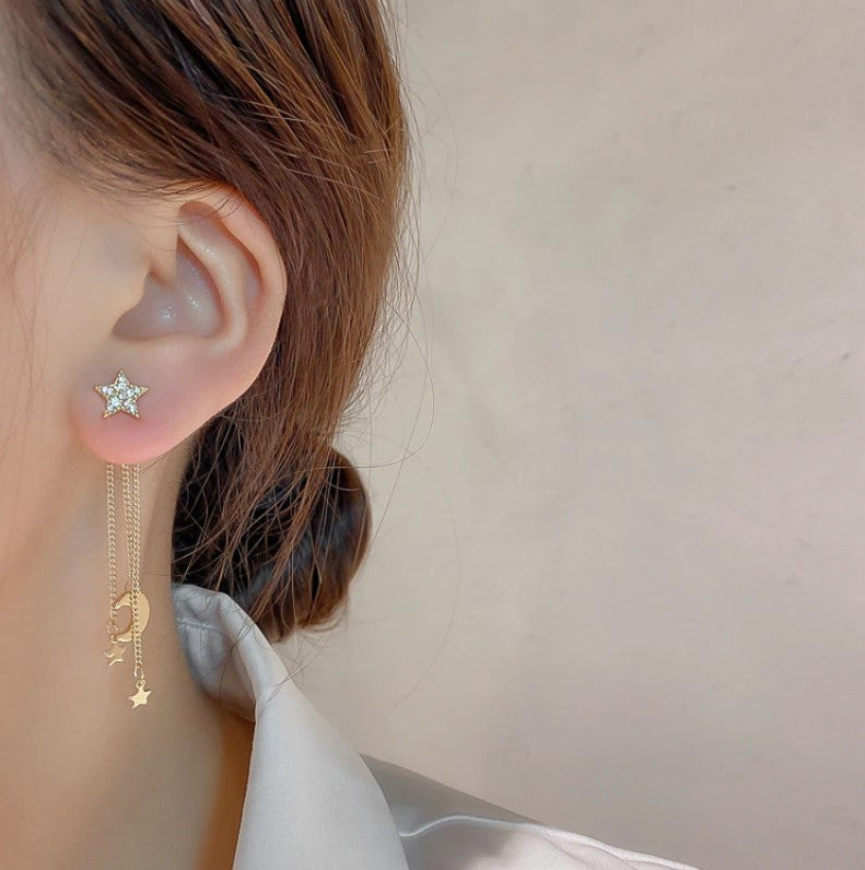 MOON AND STAR EARRINGS (PAIR) - Concordia Style Boutique