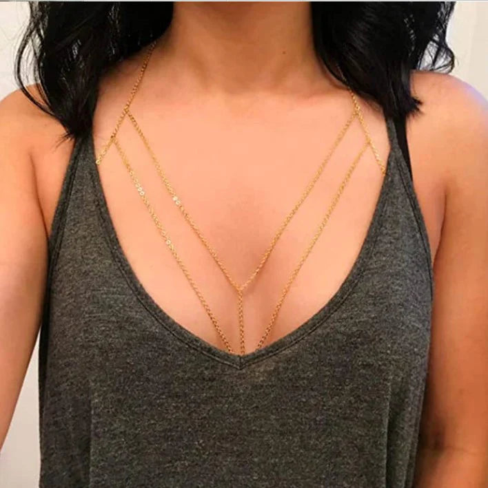LAYERED CHAIN BRA (ADJUSTABLE) - Concordia Style Boutique