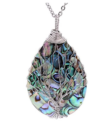 ABALONE SHELL TEAR DROP NECKLACE - Concordia Style Boutique