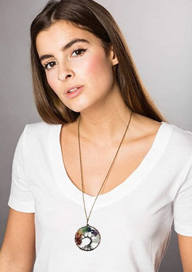 "TREE OF LIFE"  CHAKRAS NECKLACE - Premium Jewelry from Ashlen - Just $19.99! Shop now at Concordia Style Boutique