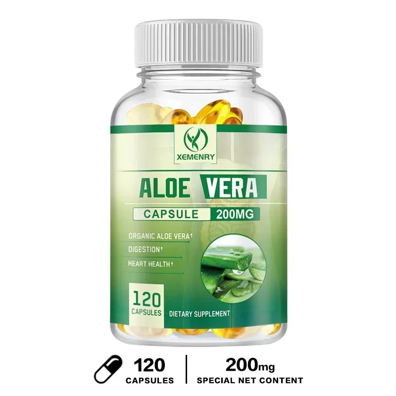 Aloe Vera Capsules - Fat Burner, Slimming Detox, Supports Digestive Immune Health, for Heart and Joint Health
