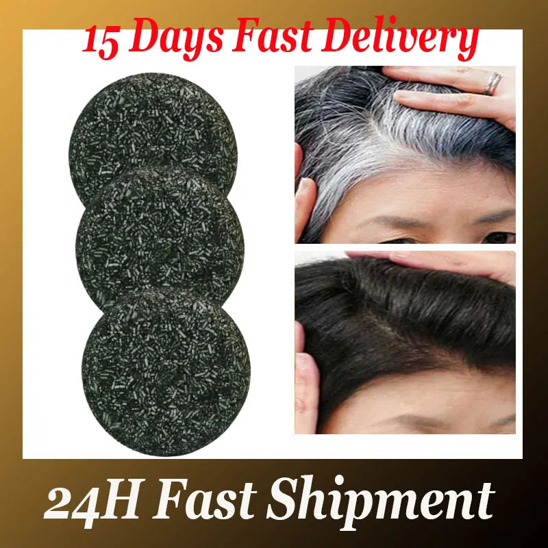 Midnight Reset Herbal Gray Cover Shampoo Bar (Olive, Camellia, Castor Oils) 50g