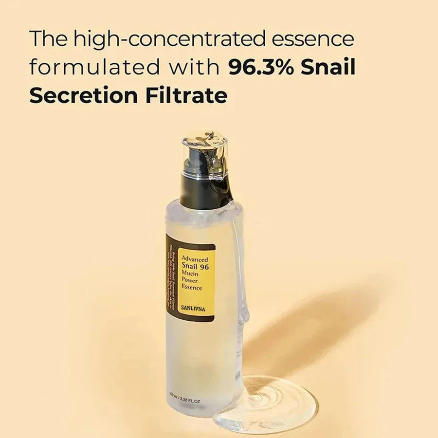Snail Mucin 96% Korean Skin Care Facial Essence Fading Fine Lines Repair Essence Firming Facial Snail Brightening Anti-Aging - Concordia Style Boutique