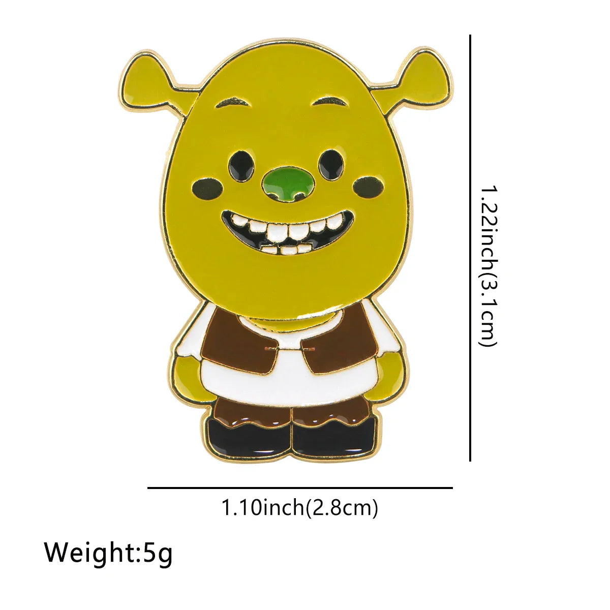 Green Monster Enamel Pin Cartoon Brooch Jewelry Gift