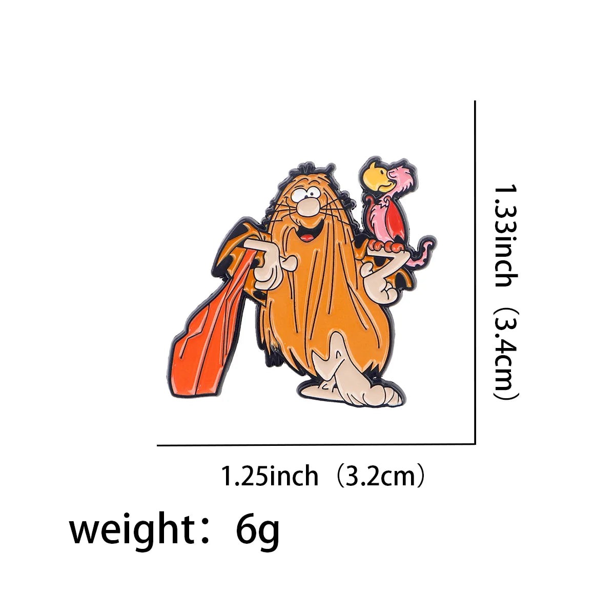 Funny Cave Human Enamel Lapel Pin Cartoon Brooch Badge Metal Jewelry Gift