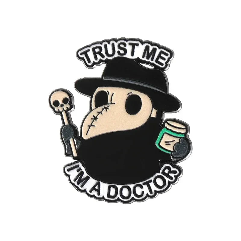 Trust Me I'm A Doctor Wizard Enamel Pin Halloween Lapel Badge Gift