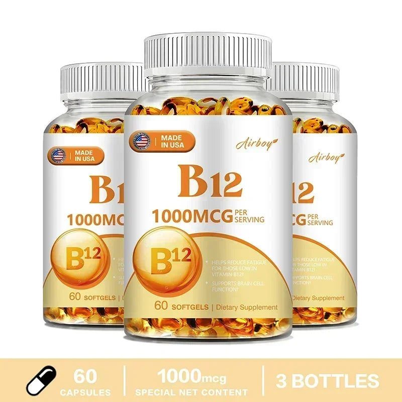 Vitamin B12 - Supports Energy, Metabolism, Relieve Fatigue, Heart Health, Improve Sleep Health