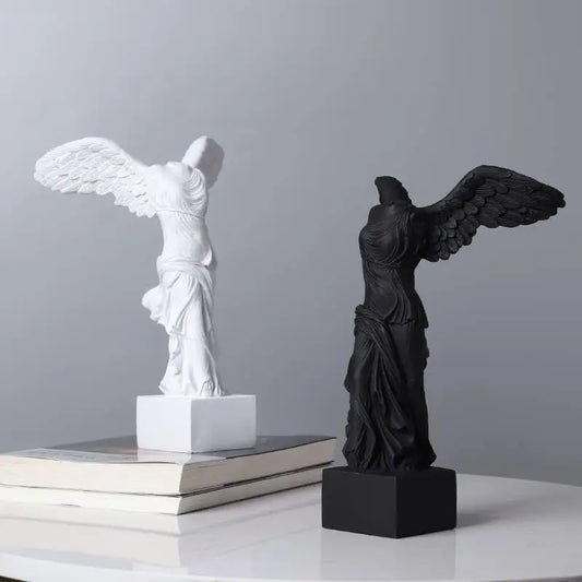 Greek Statue Resin Roman Louvre Winged Victory Goddess Figurine Angel Sculpture Home Decor Living Room Office Ornament