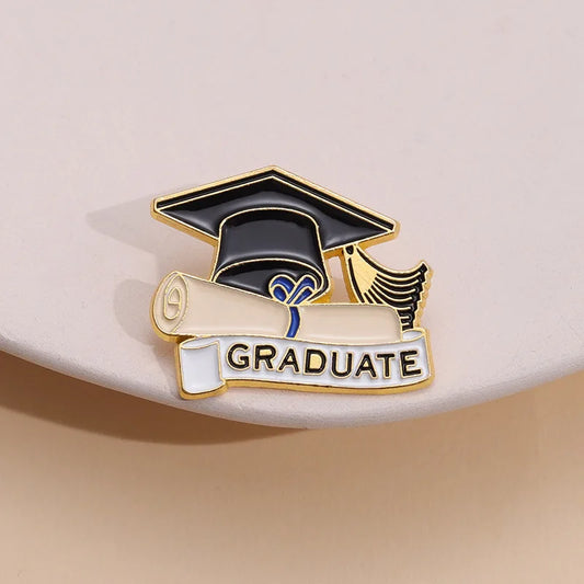 Doctor Graduate Hat Enamel Pins Badges Brooch Jewelry Gift Accessories
