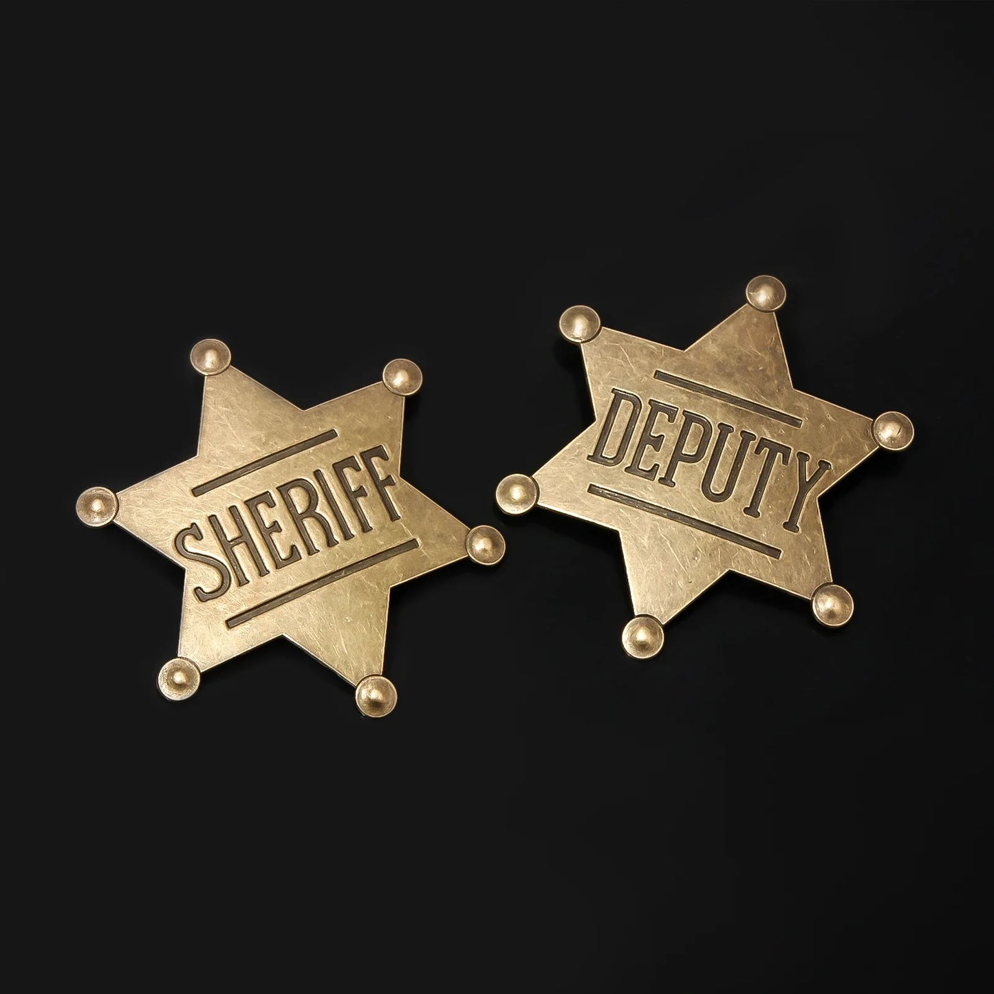 Sheriff Badge Brooch Six-Pointed Star Police Lapel Pin Jewelry