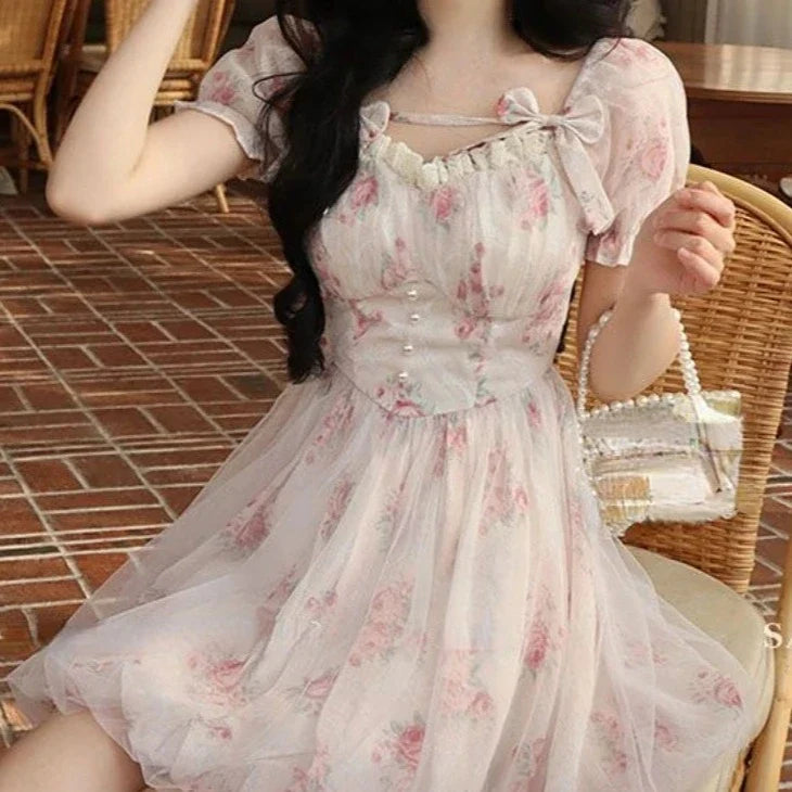 Coquette Summer Floral Mini Dress - Concordia Style Boutique