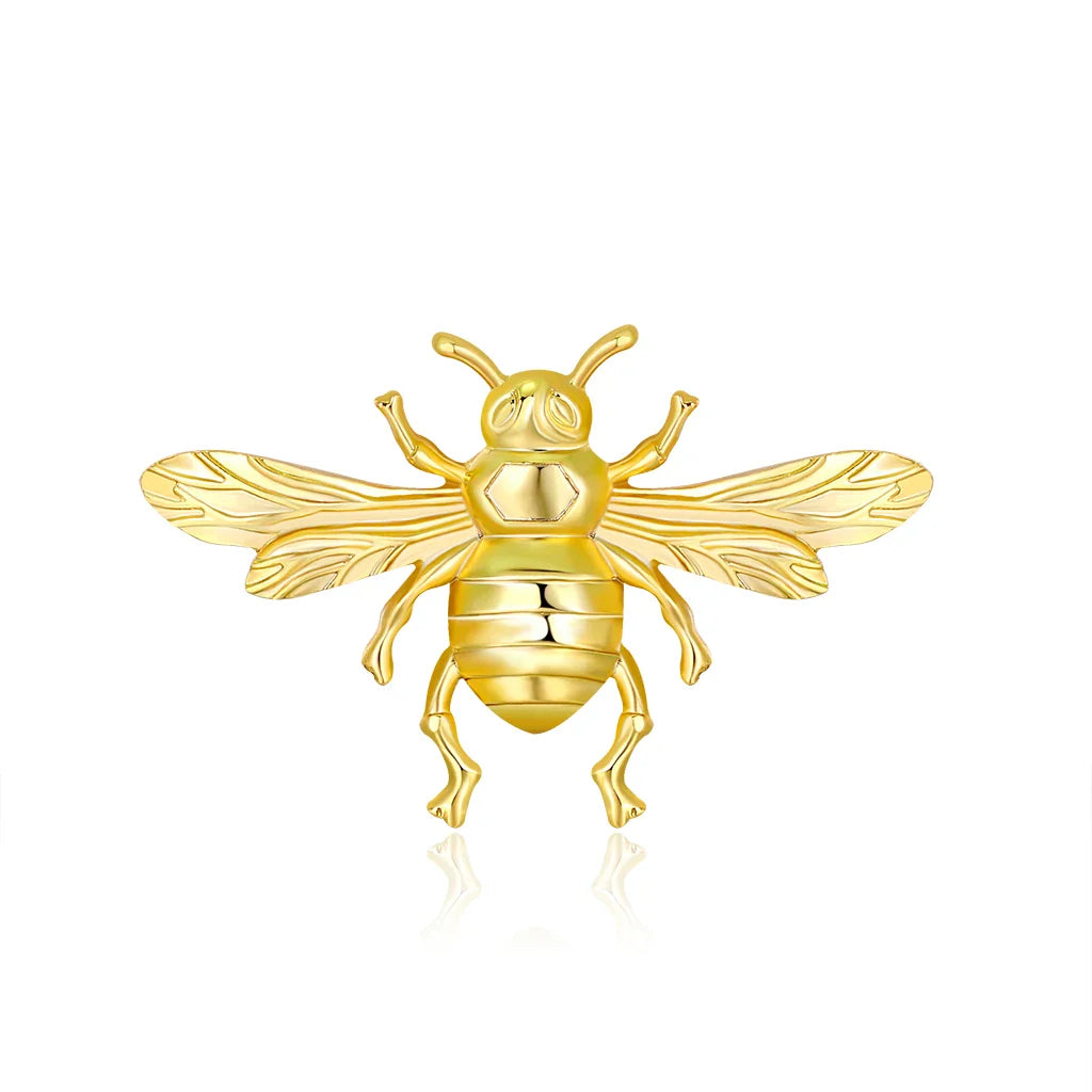 Gold Plated Bee Brooch Insect Pin Jewelry Gifts Wholesale