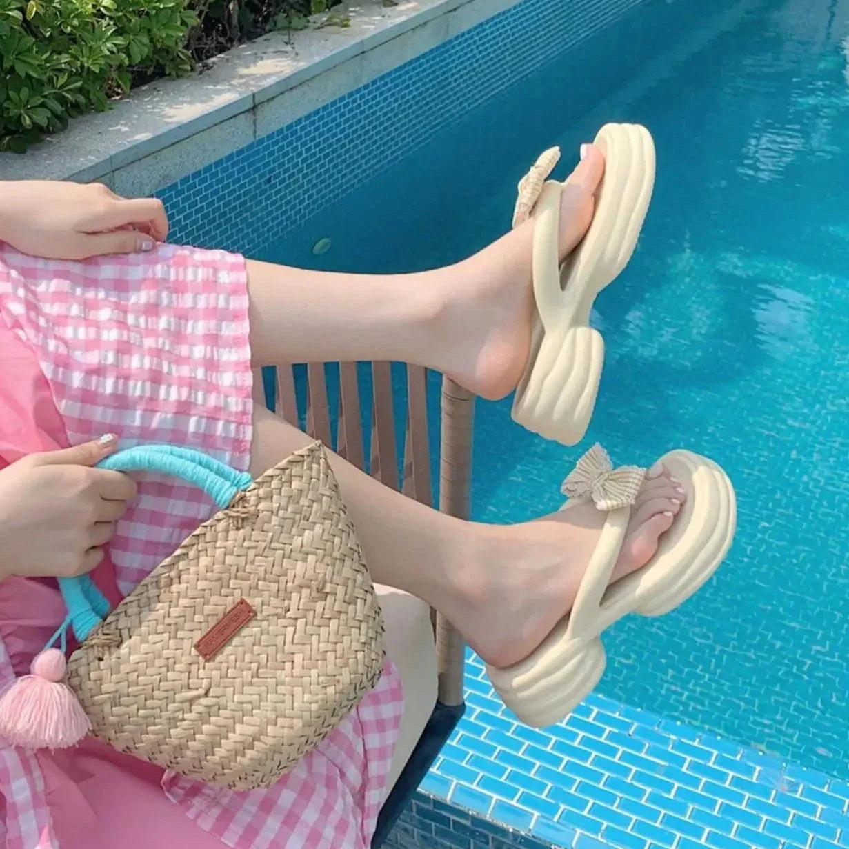 Cute Bow Beach Sandals - Concordia Style Boutique