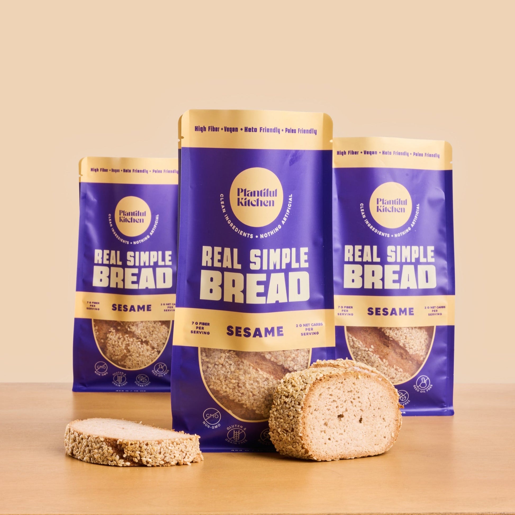Real Simple Bread - Sesame | Gluten and Grain Free | 3-pack - Concordia Style Boutique