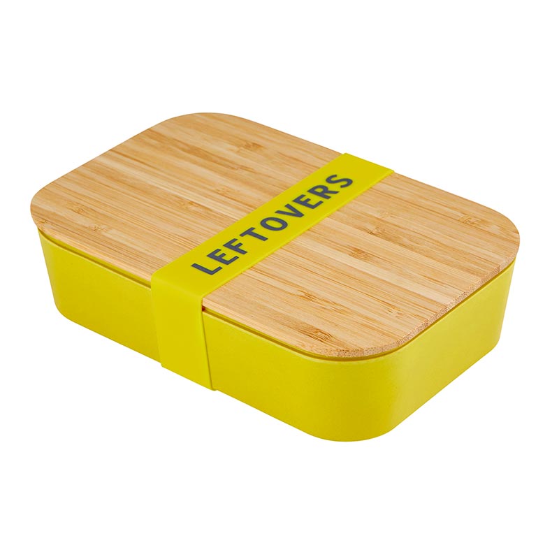Set of 3 Leftovers Bamboo Lunch Box in Vivid Yellow | Eco-Friendly and Sustainable | 7.5" x 5" x 2" - Premium Lunch Box from The Bullish Store - Just $15.95! Shop now at Concordia Style Boutique