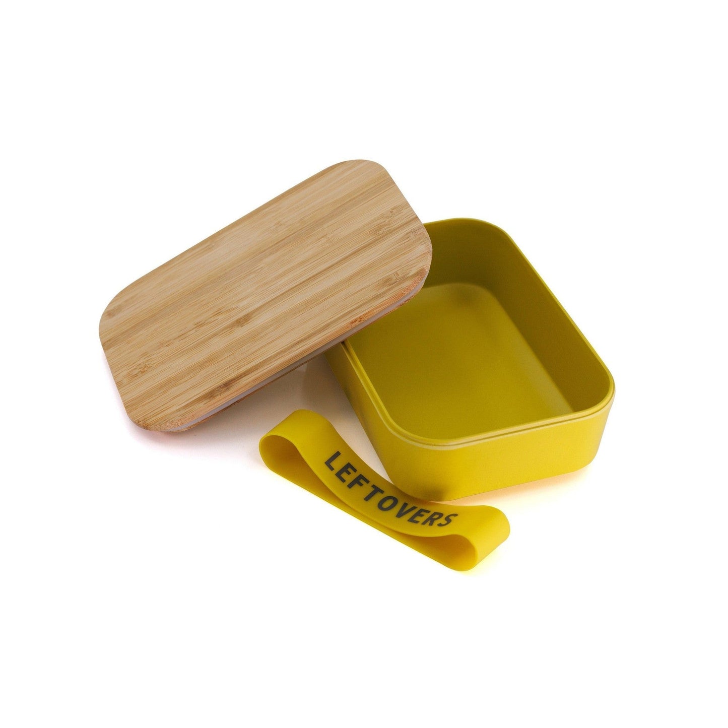 Set of 3 Leftovers Bamboo Lunch Box in Vivid Yellow | Eco-Friendly and Sustainable | 7.5" x 5" x 2" - Premium Lunch Box from The Bullish Store - Just $15.95! Shop now at Concordia Style Boutique
