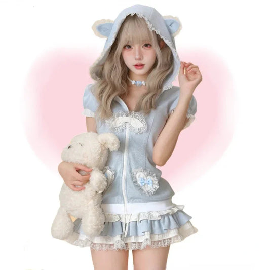 Kawaii Blue Bear Outfit