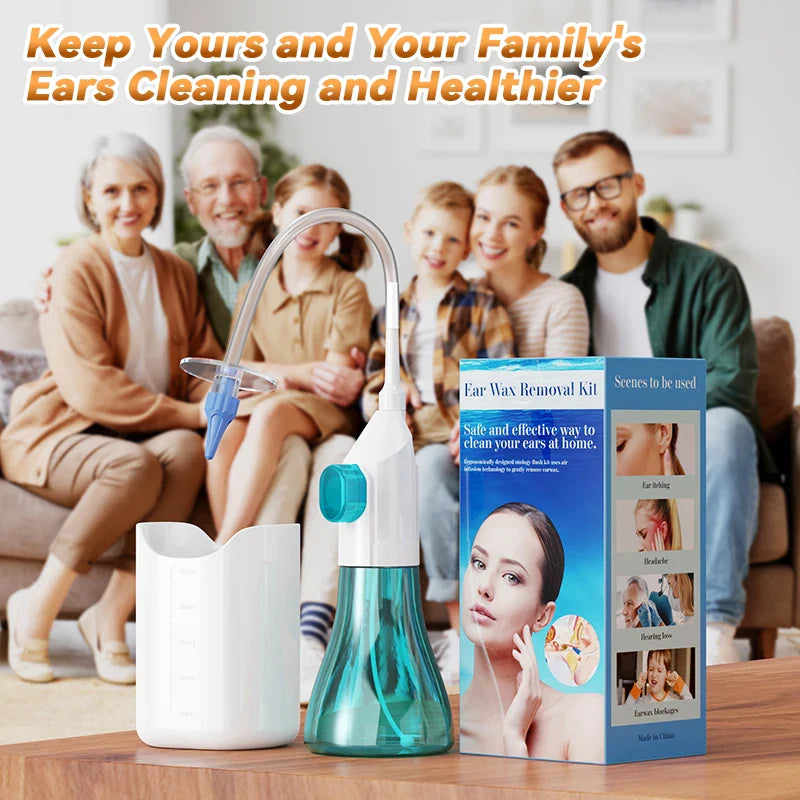 Manual Ear Wax Removal Irrigation Flushing System - EarWax Cleaning Tool - Safe and Effective Ear Cleaner Kit - Ear Cleaner - Concordia Style Boutique