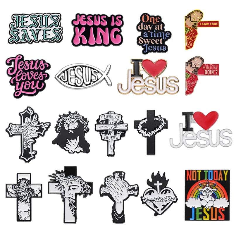 Jesus Enamel Pin Badge Brooch Accessory for Backpack or Clothes