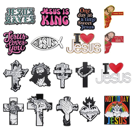 Jesus Enamel Pin Badge Brooch Accessory for Backpack or Clothes