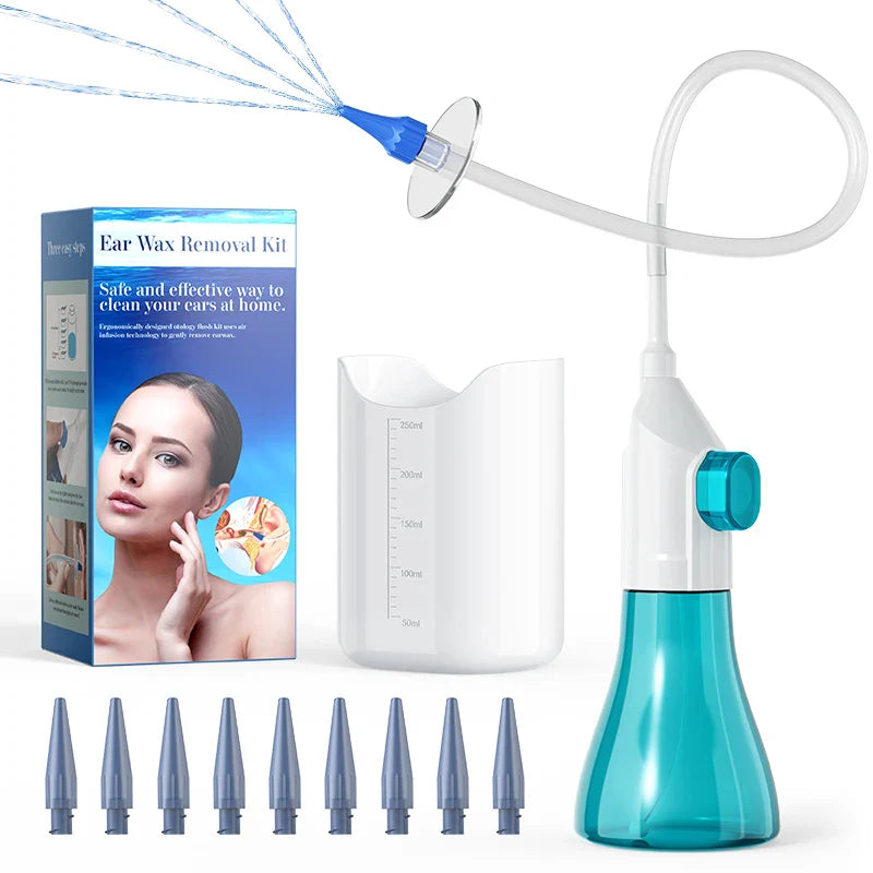 Manual Ear Wax Removal Irrigation Flushing System - EarWax Cleaning Tool - Safe and Effective Ear Cleaner Kit - Ear Cleaner - Concordia Style Boutique
