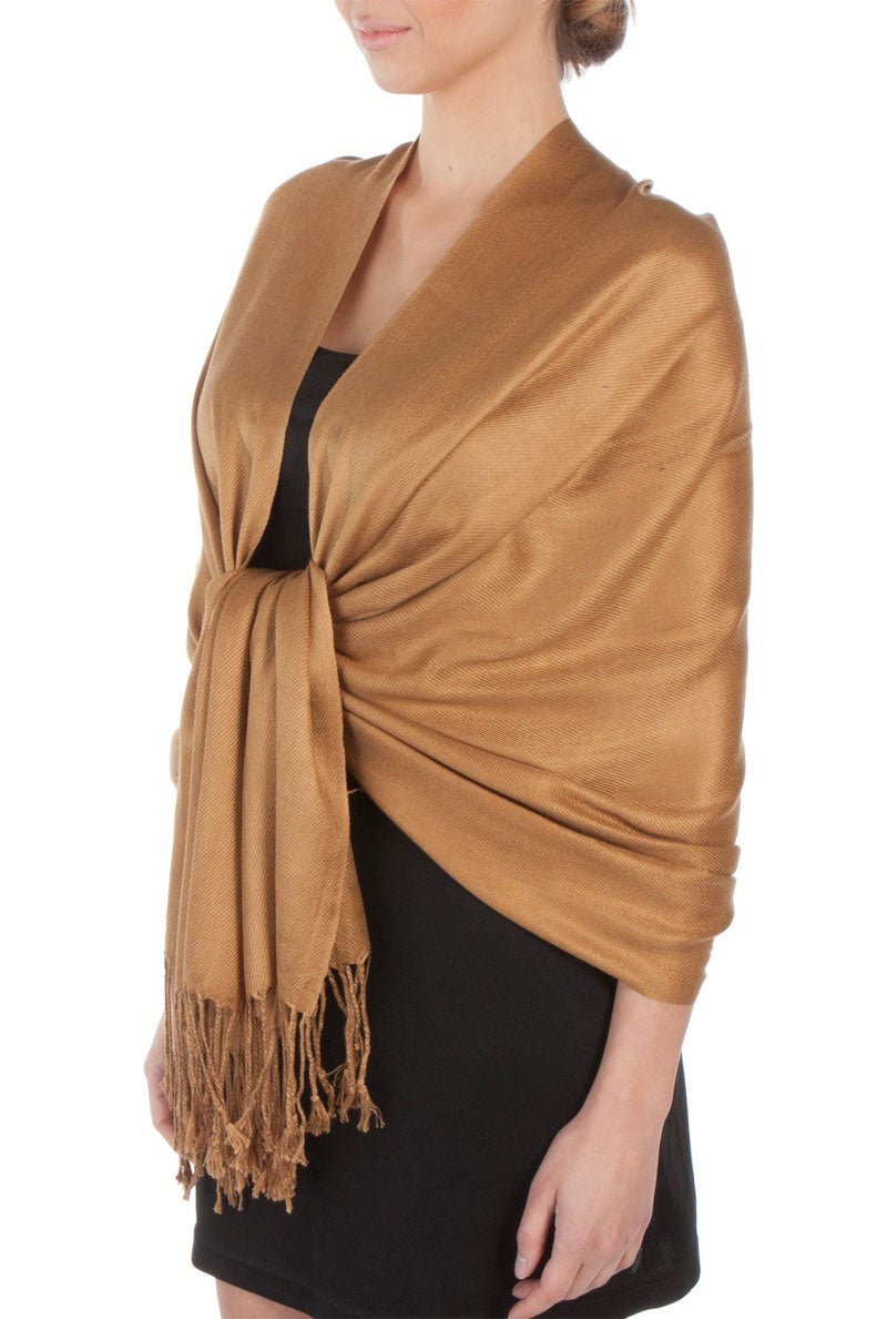 Sakkas Large Soft Silky Pashmina Feel Shawl Wrap Scarf Stole in Solid Colors - Concordia Style Boutique