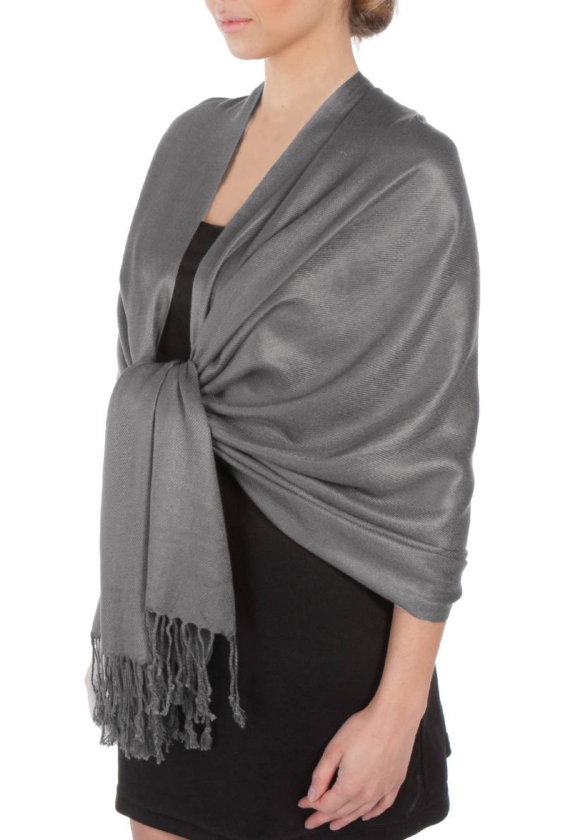 Sakkas Large Soft Silky Pashmina Feel Shawl Wrap Scarf Stole in Solid Colors - Concordia Style Boutique