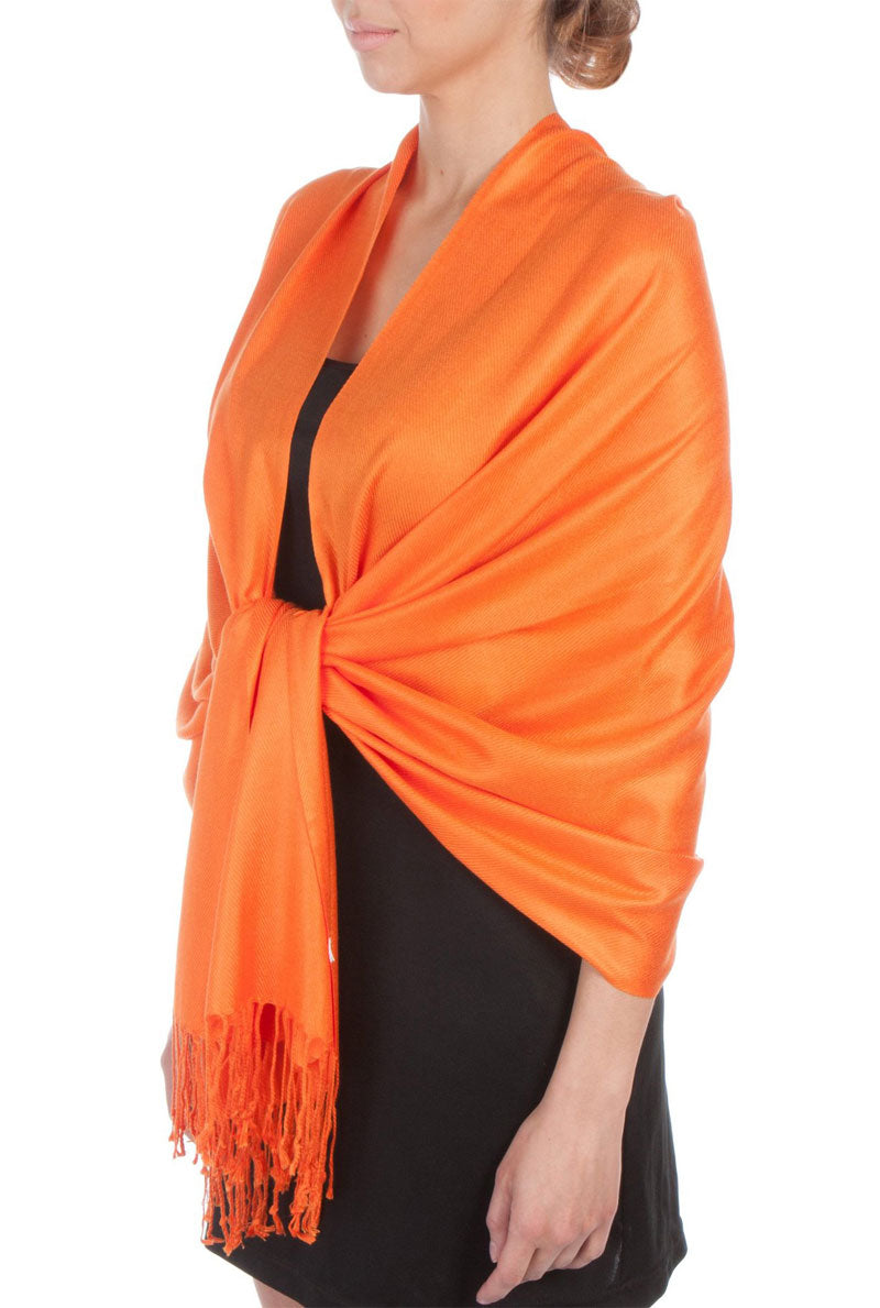 Sakkas Large Soft Silky Pashmina Feel Shawl Wrap Scarf Stole in Solid Colors - Concordia Style Boutique