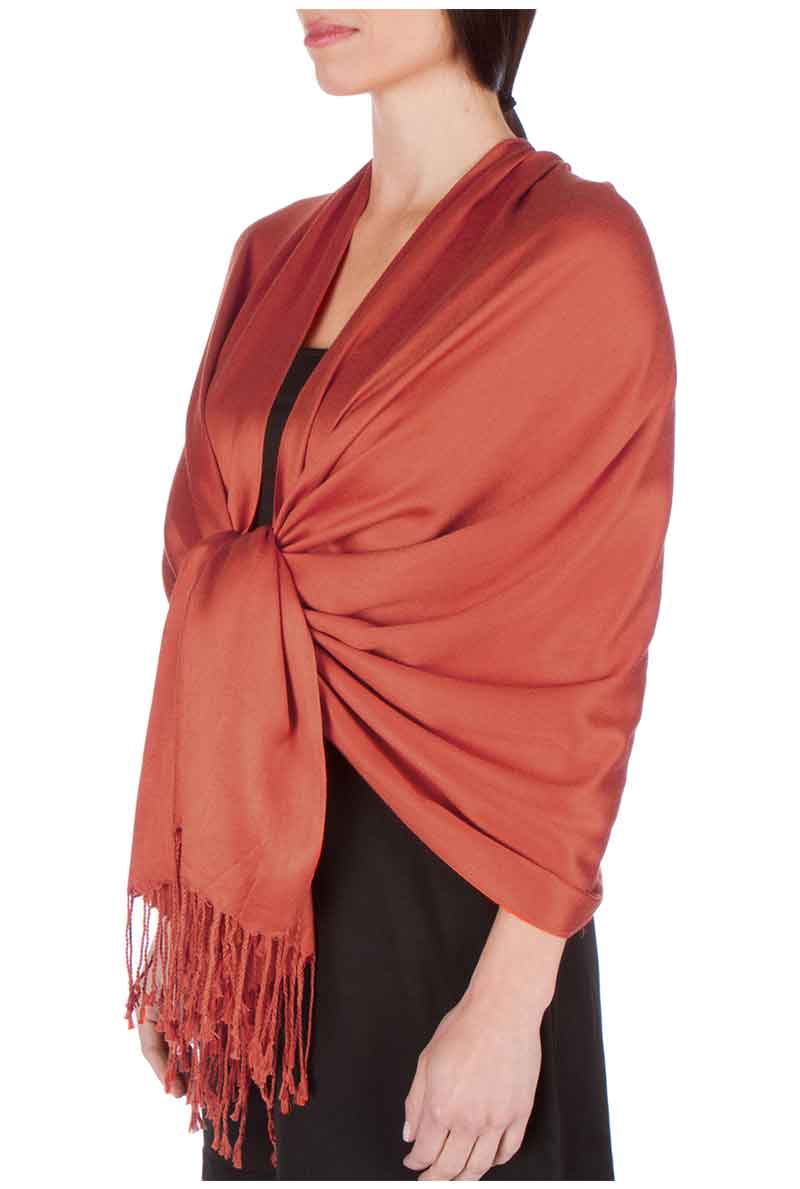 Sakkas Large Soft Silky Pashmina Feel Shawl Wrap Scarf Stole in Solid Colors - Concordia Style Boutique