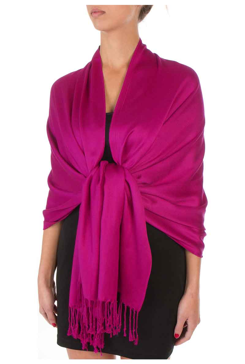 Sakkas Large Soft Silky Pashmina Feel Shawl Wrap Scarf Stole in Solid Colors - Concordia Style Boutique