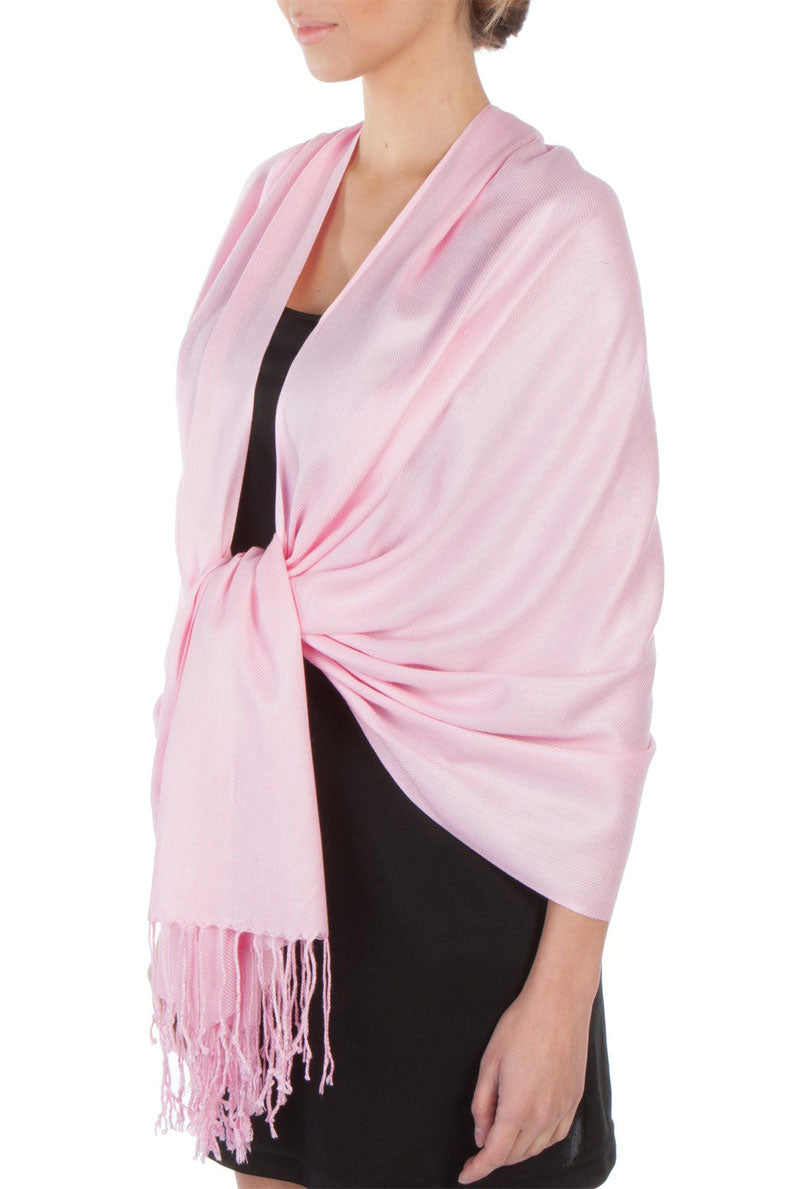 Sakkas Large Soft Silky Pashmina Feel Shawl Wrap Scarf Stole in Solid Colors - Concordia Style Boutique