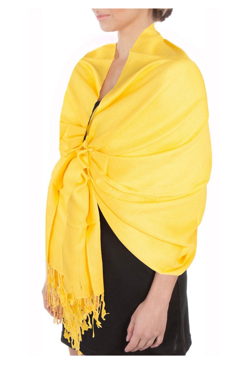 Sakkas Large Soft Silky Pashmina Feel Shawl Wrap Scarf Stole in Solid Colors - Concordia Style Boutique