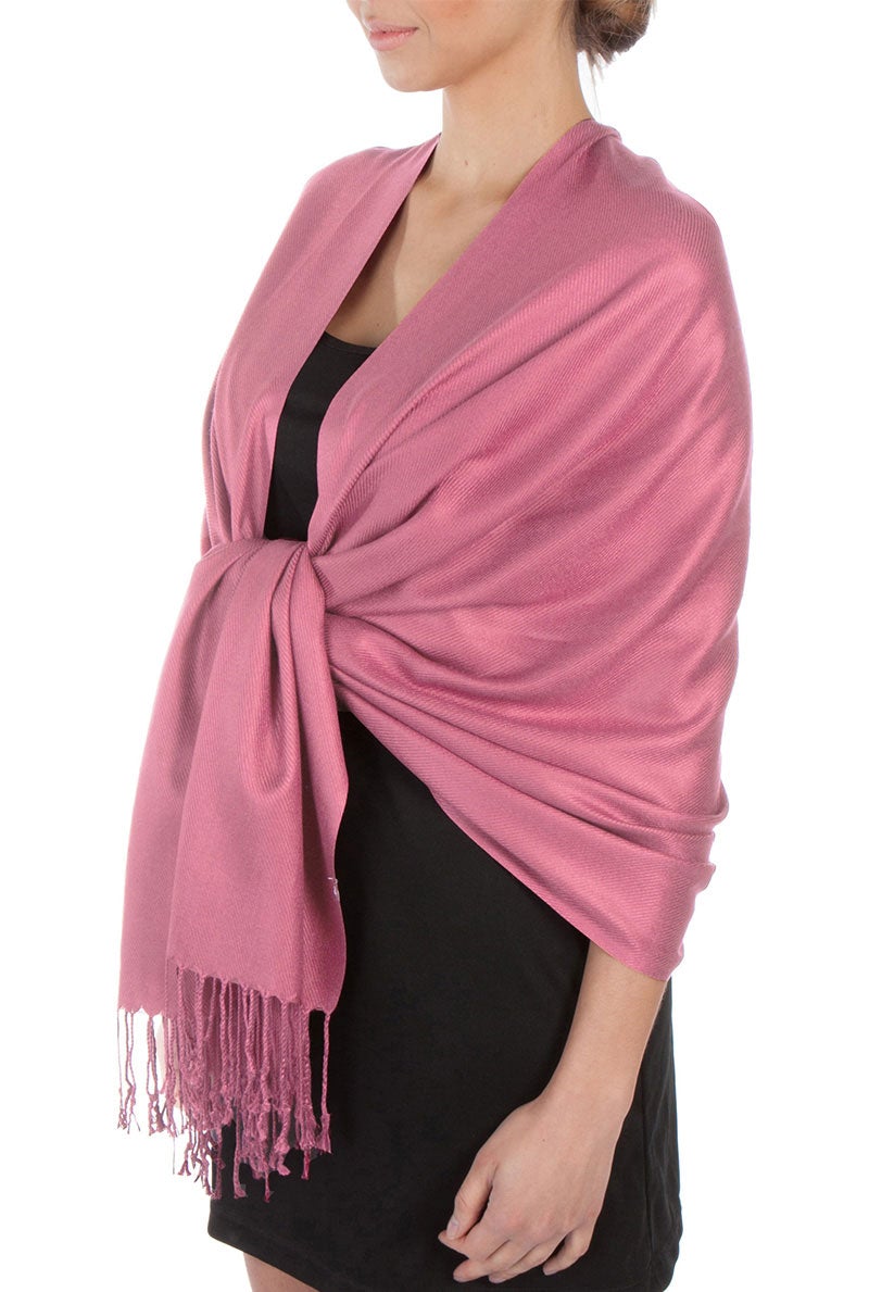 Sakkas Large Soft Silky Pashmina Feel Shawl Wrap Scarf Stole in Solid Colors - Concordia Style Boutique