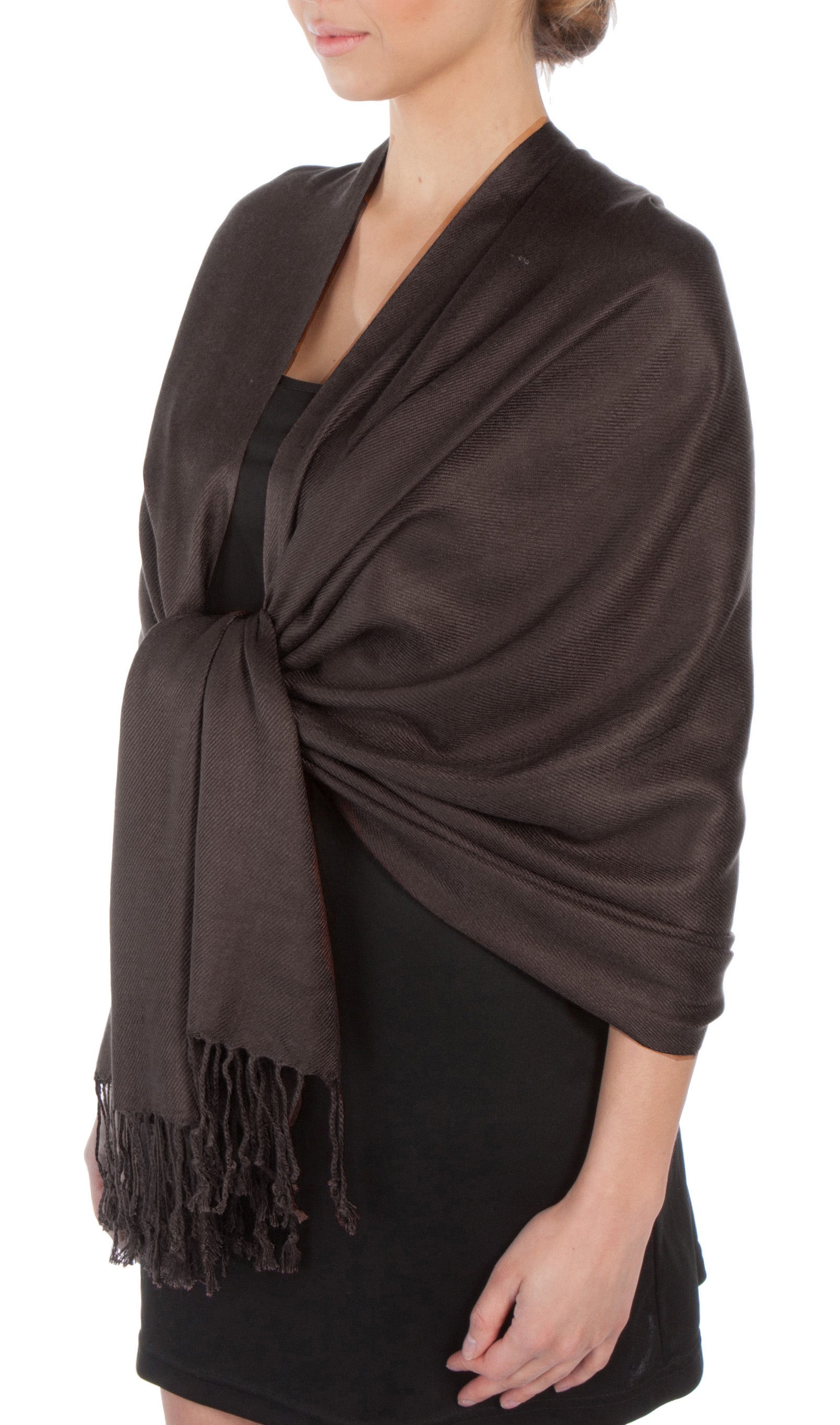 Sakkas Large Soft Silky Pashmina Feel Shawl Wrap Scarf Stole in Solid Colors - Concordia Style Boutique