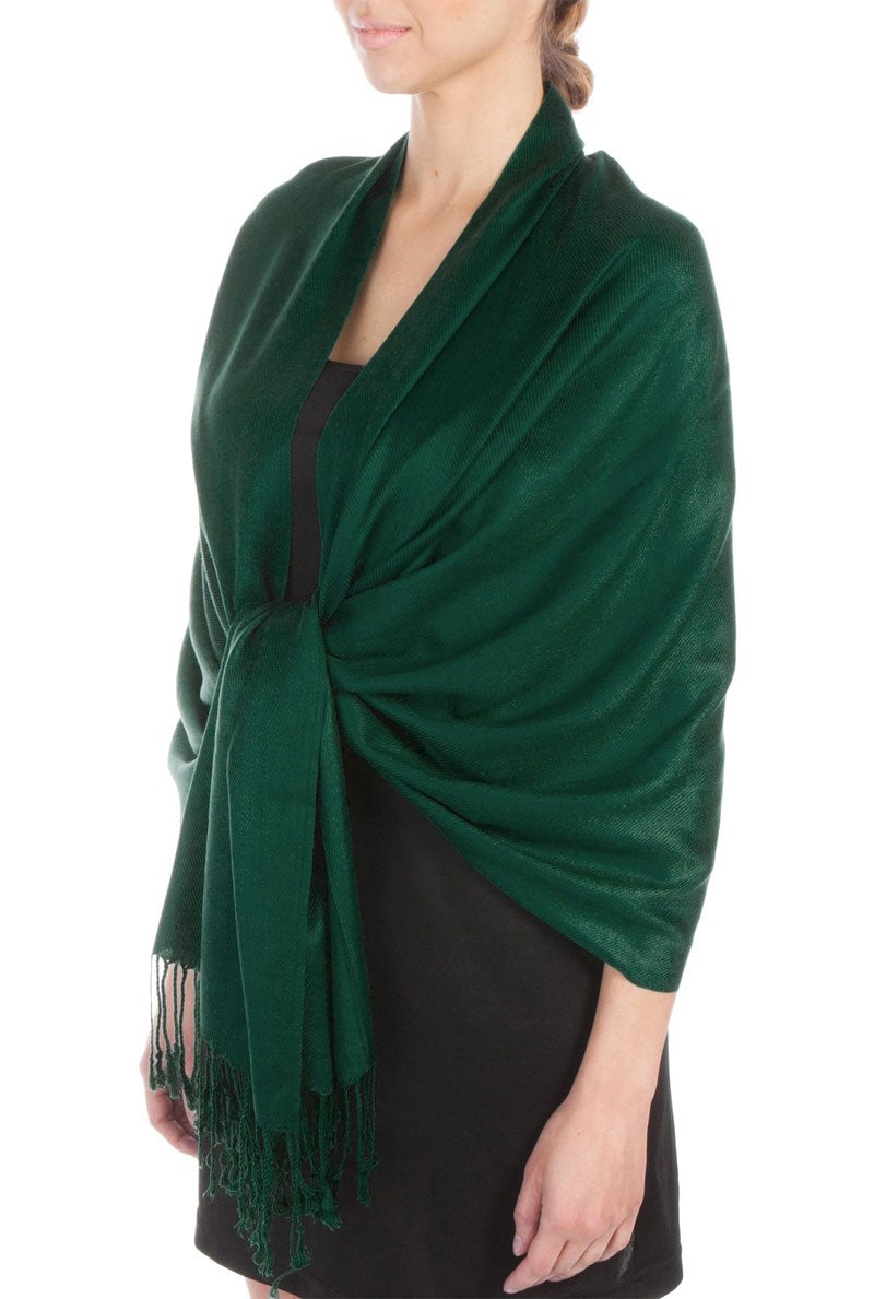 Sakkas Large Soft Silky Pashmina Feel Shawl Wrap Scarf Stole in Solid Colors - Concordia Style Boutique