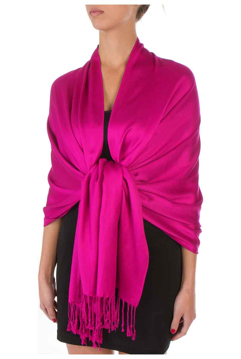 Sakkas Large Soft Silky Pashmina Feel Shawl Wrap Scarf Stole in Solid Colors - Concordia Style Boutique