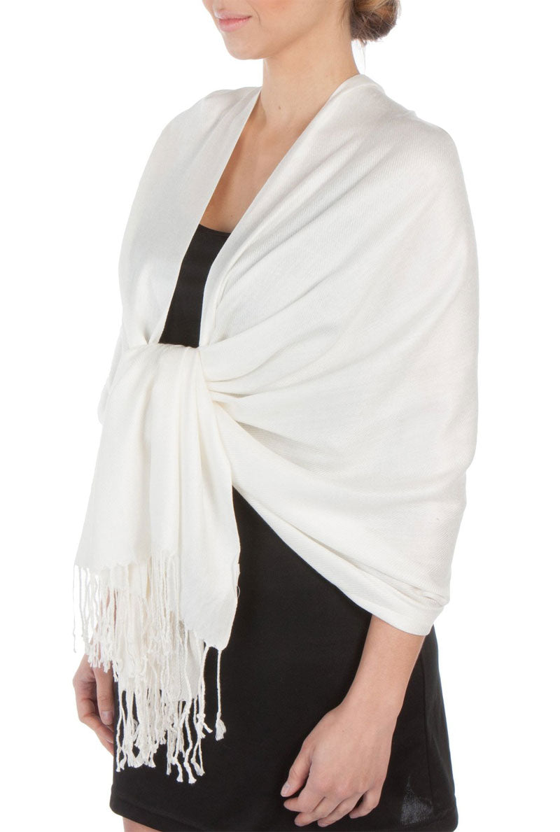 Sakkas Large Soft Silky Pashmina Feel Shawl Wrap Scarf Stole in Solid Colors - Concordia Style Boutique