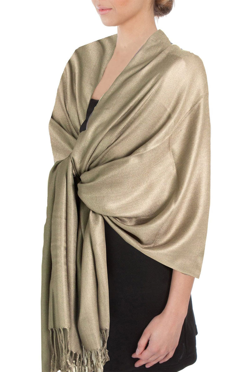 Sakkas Large Soft Silky Pashmina Feel Shawl Wrap Scarf Stole in Solid Colors - Concordia Style Boutique
