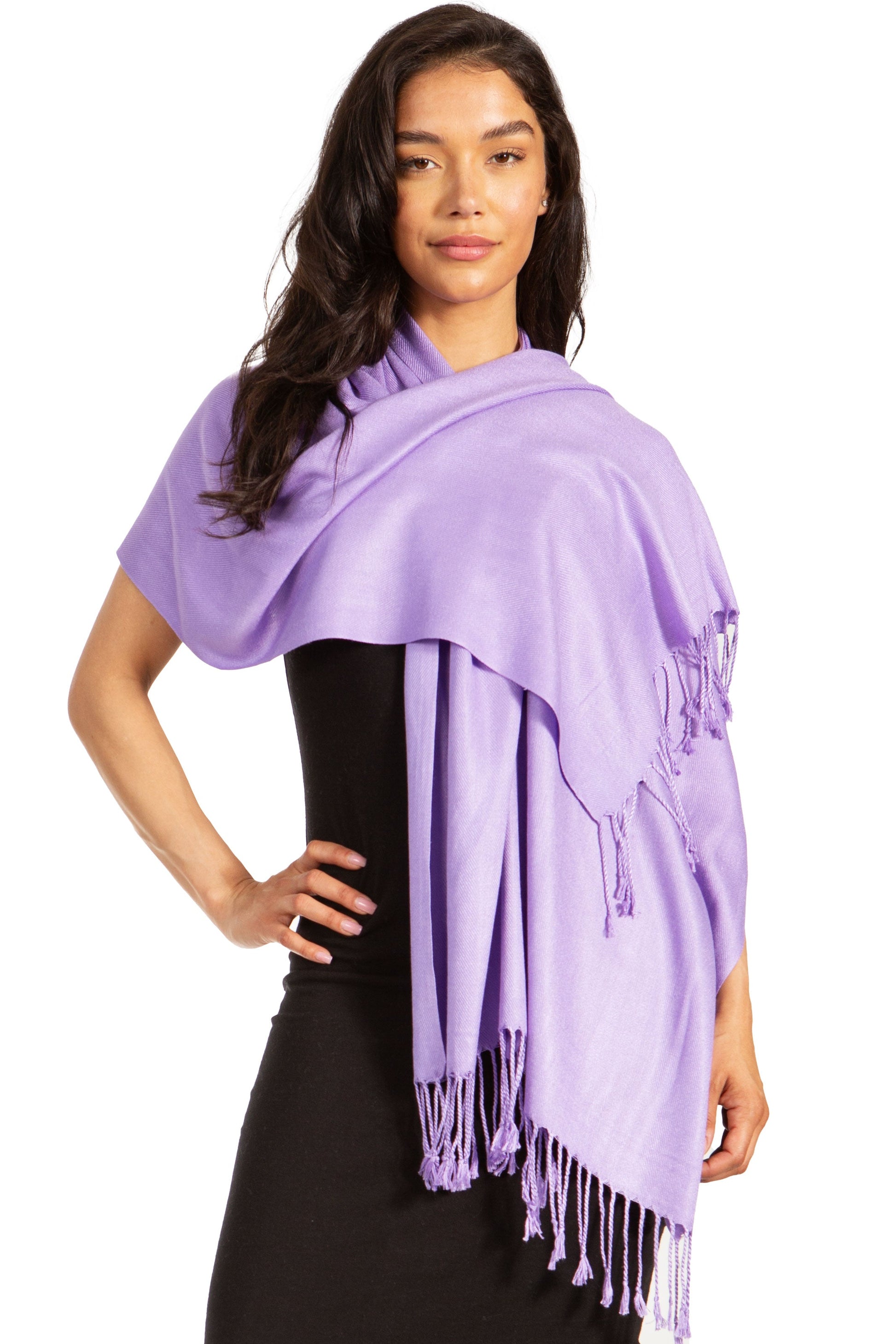 Sakkas Large Soft Silky Pashmina Feel Shawl Wrap Scarf Stole in Solid Colors - Concordia Style Boutique