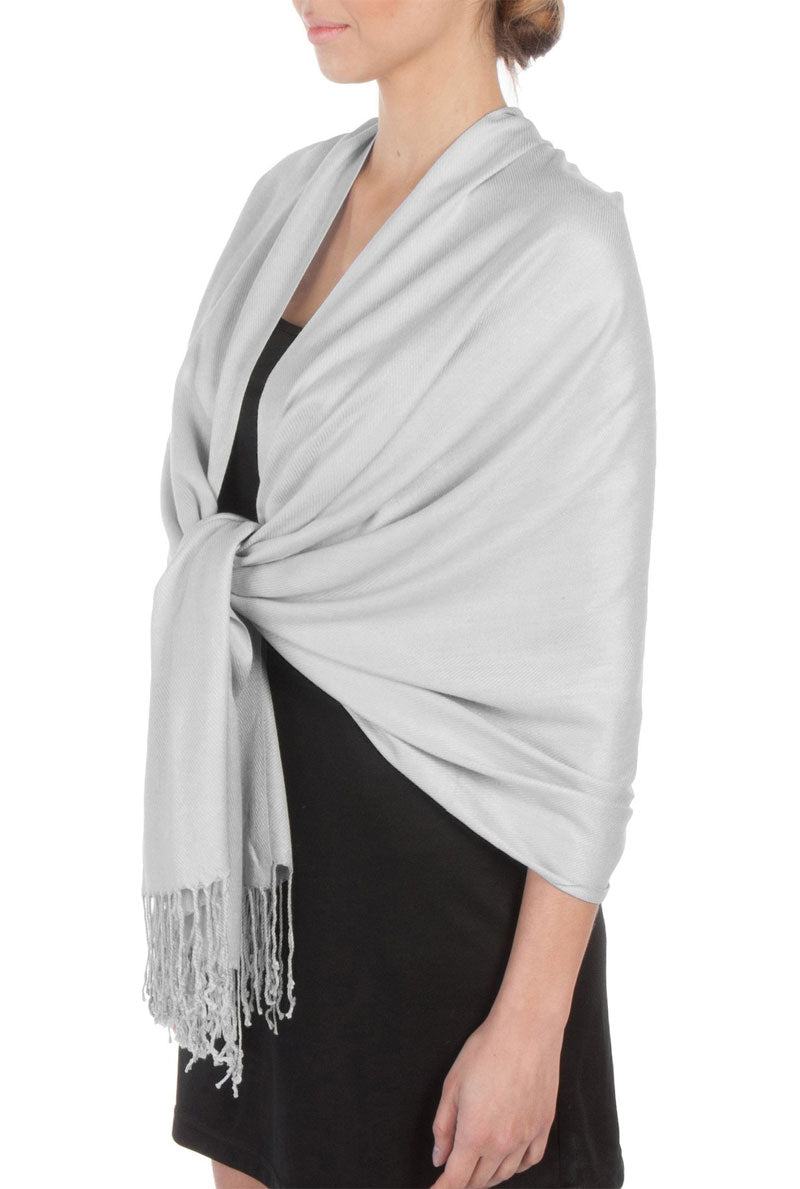 Sakkas Large Soft Silky Pashmina Feel Shawl Wrap Scarf Stole in Solid Colors - Concordia Style Boutique