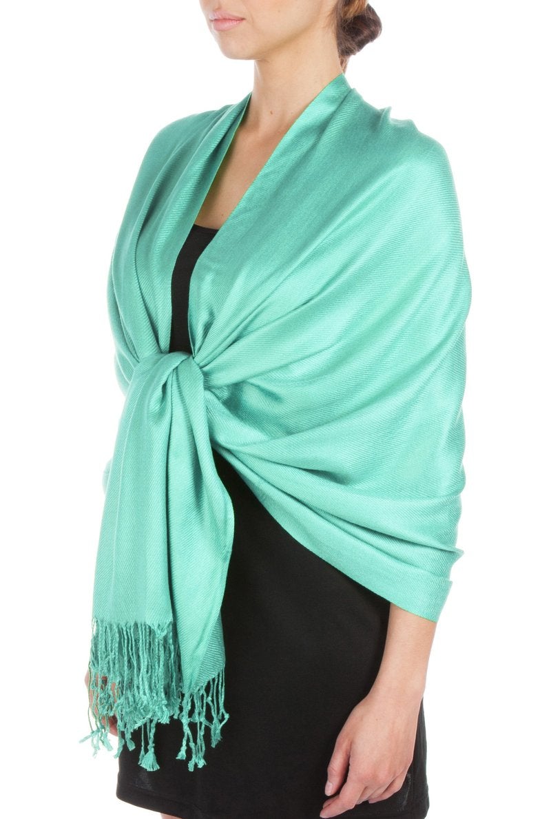 Sakkas Large Soft Silky Pashmina Feel Shawl Wrap Scarf Stole in Solid Colors - Concordia Style Boutique