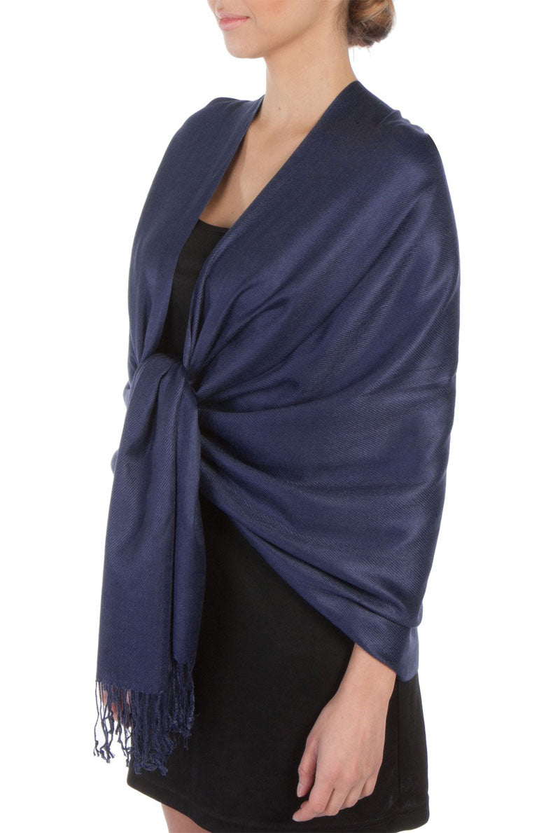 Sakkas Large Soft Silky Pashmina Feel Shawl Wrap Scarf Stole in Solid Colors - Concordia Style Boutique